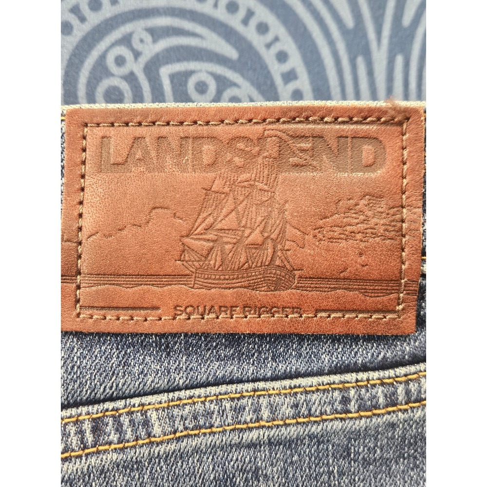 Lands End Mens Traditional Fit Stretch 5 Pocket Denim Jeans Size 44x31 - Picture 3 of 3